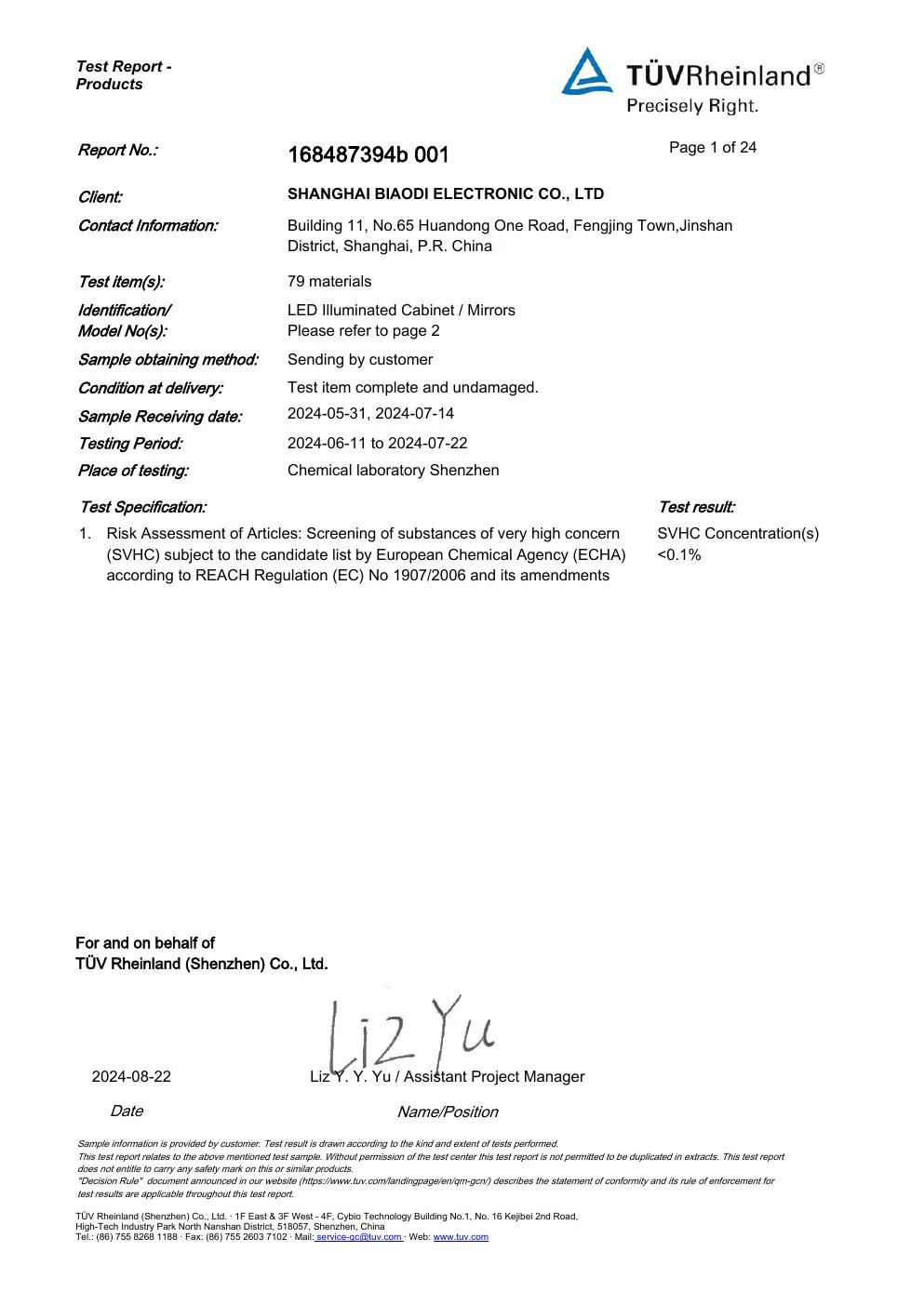 REACH document preview